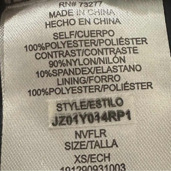 Candie’s Women XS Lace Bodice Navy Floral Maxi Dress Spaghetti Strap - Picture 12 of 12